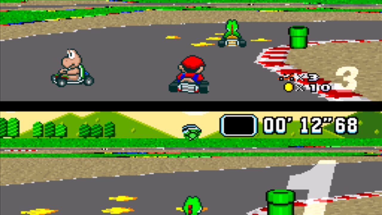 Screenshots aus Super Mario Kart